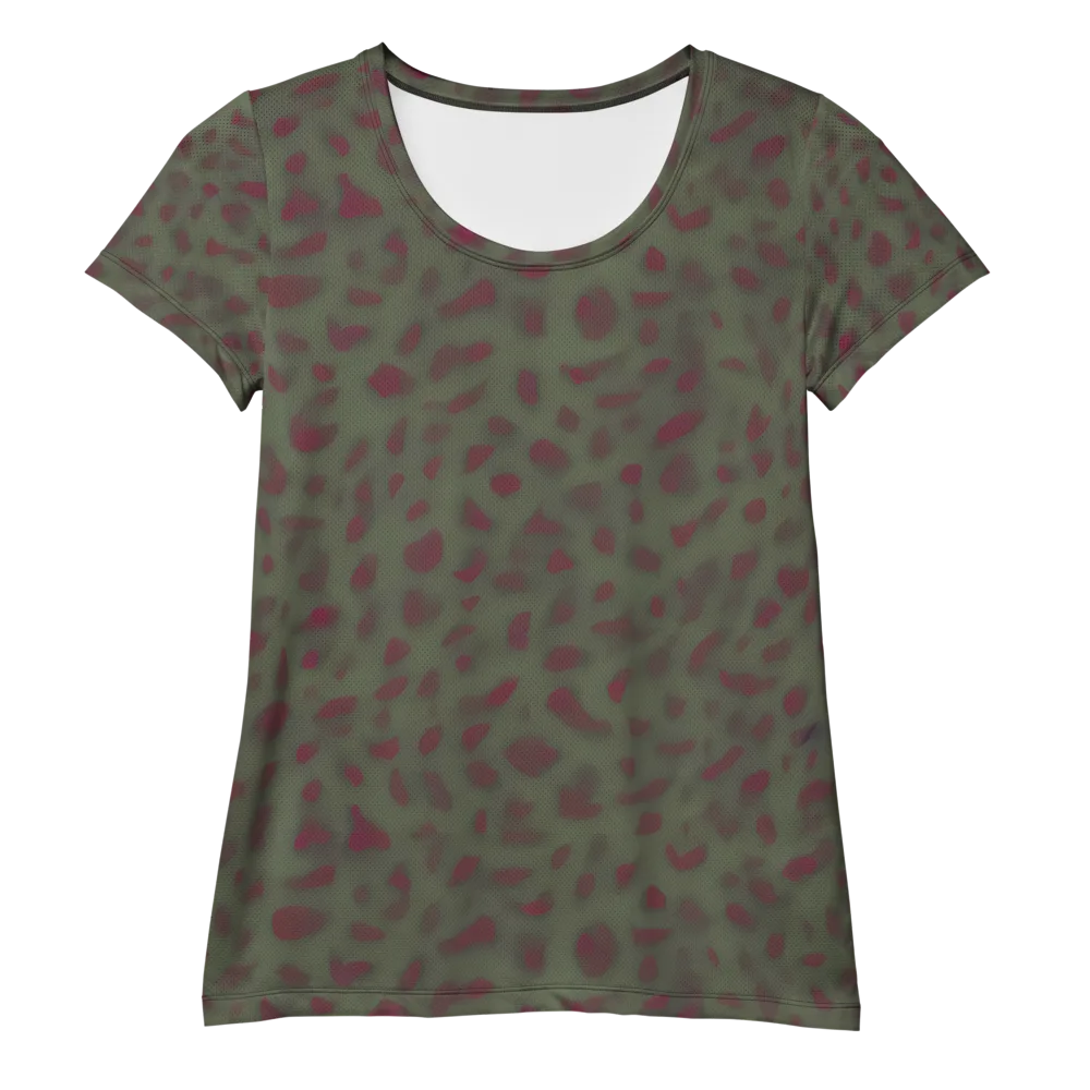 Olive Garnet on Women's Athletic T-Shirt — Front