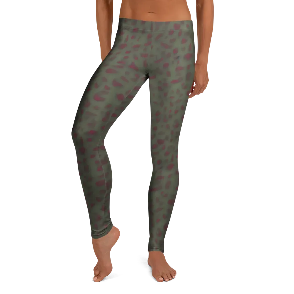 Olive Garnet on Leggings — Front