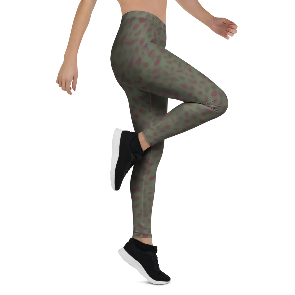 Olive Garnet on Leggings — Right