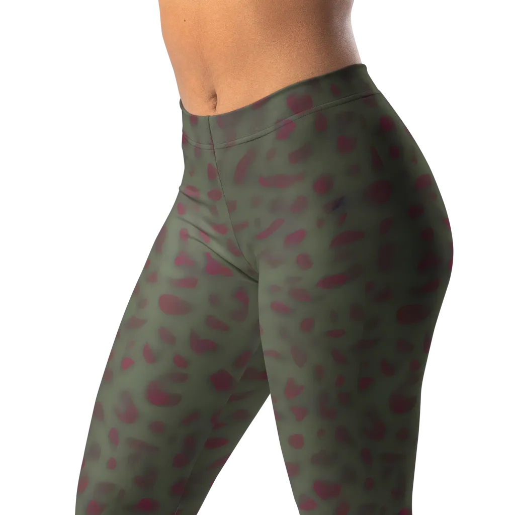 Olive Garnet on Leggings — Left Front