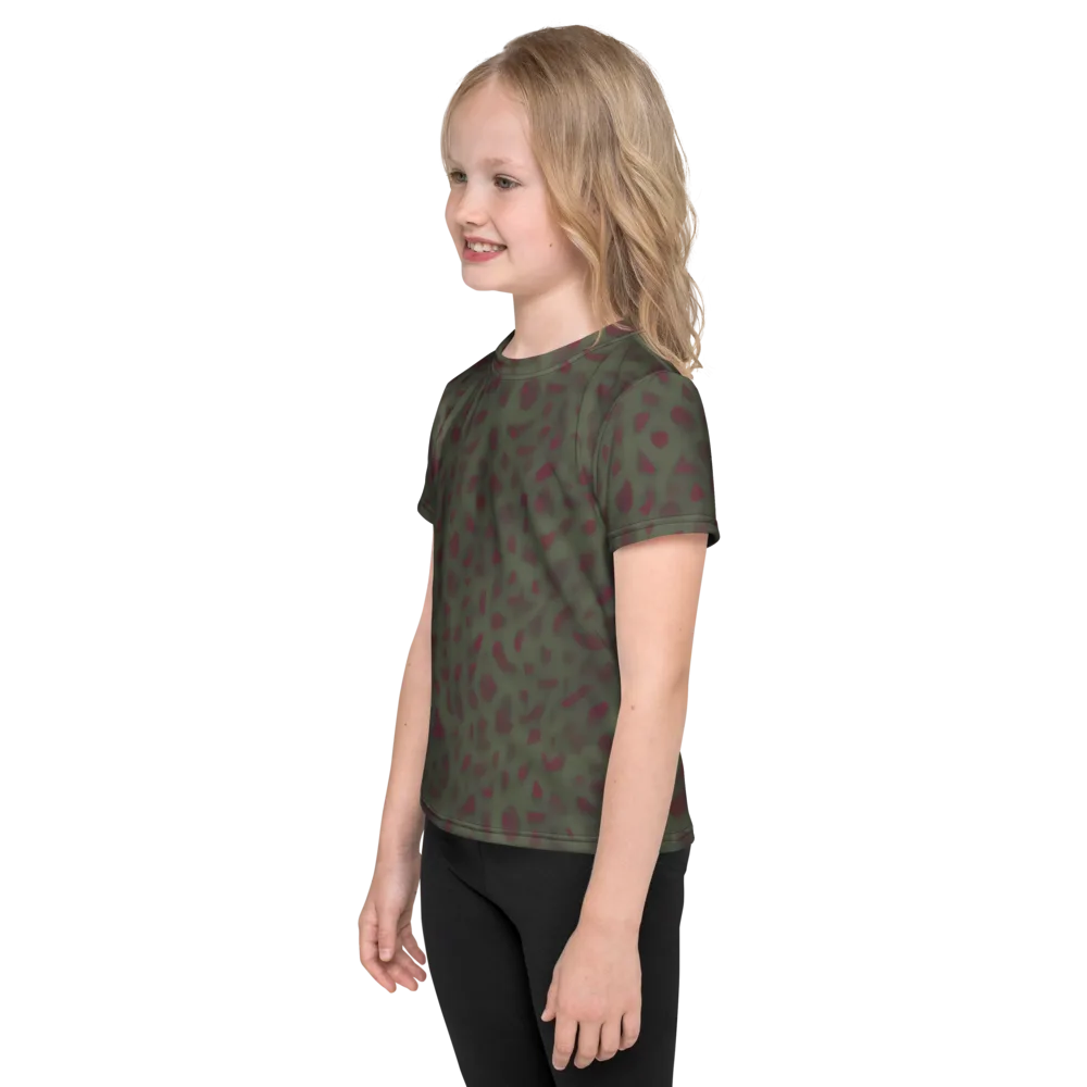 Olive Garnet on Kids Crew Neck T-Shirt — Left