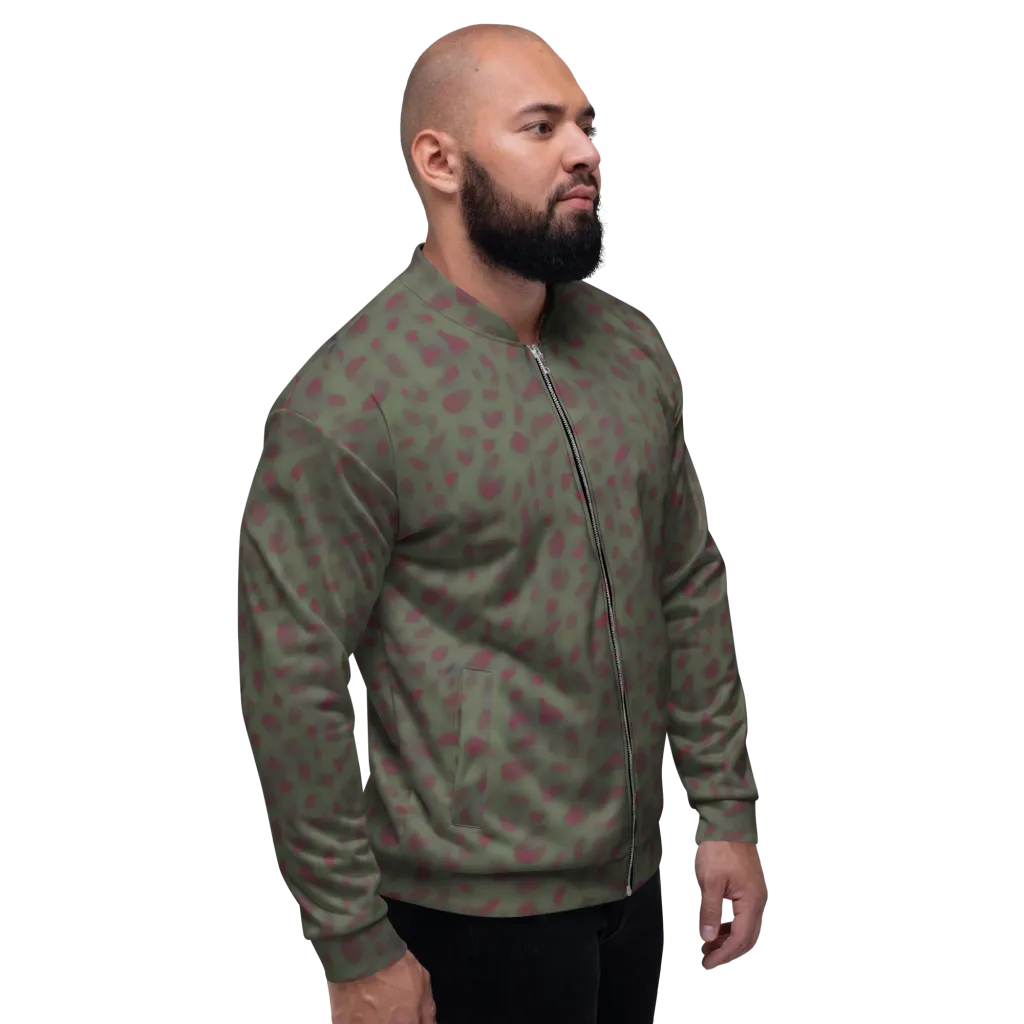 Olive Garnet on Bomber Jacket — Right