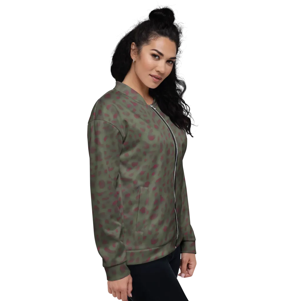 Olive Garnet on Bomber Jacket — Right