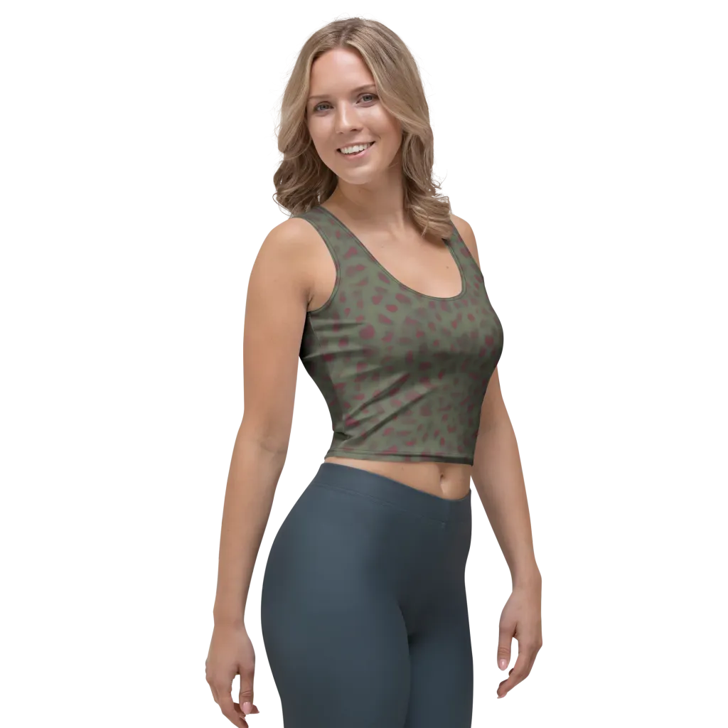 Olive Garnet on Crop Top — Right Front