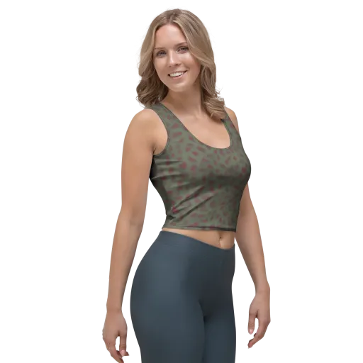 Olive Garnet on a Crop Top