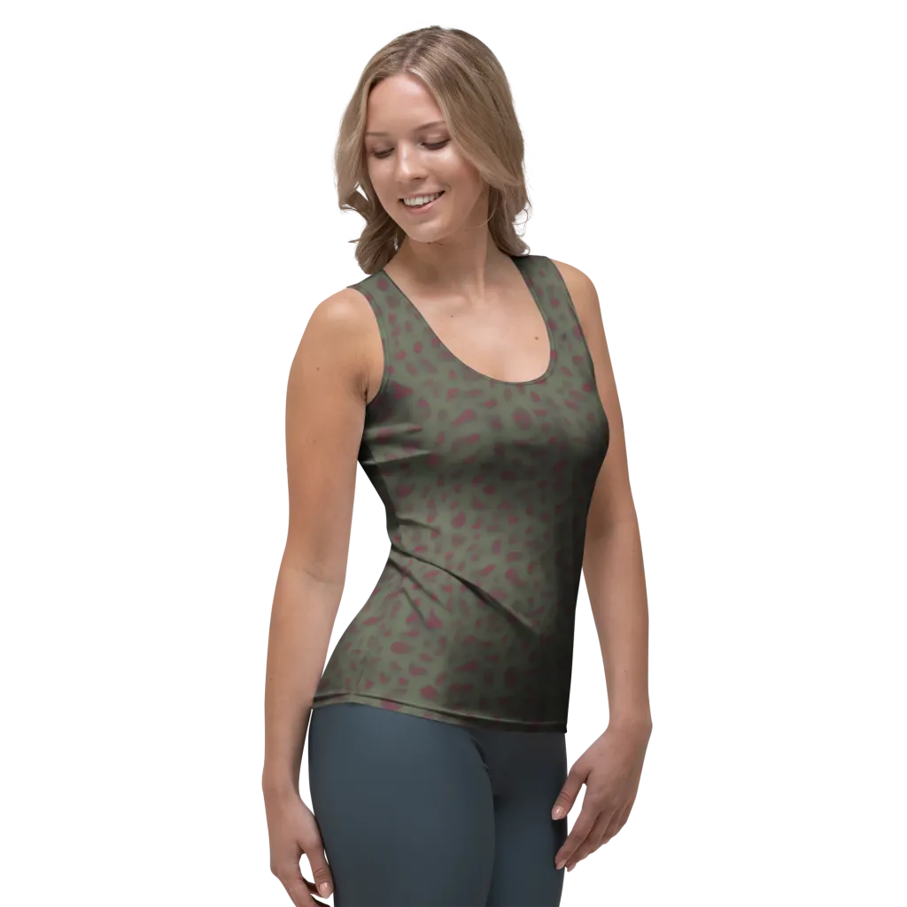 Olive Garnet on Women's Tank Top — Right Front
