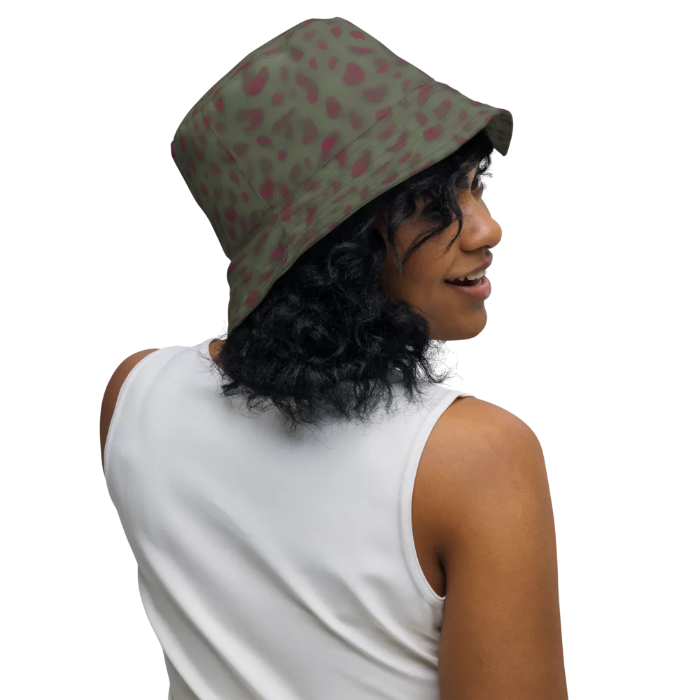 Olive Garnet on Reversible Bucket Hat — Right Outside