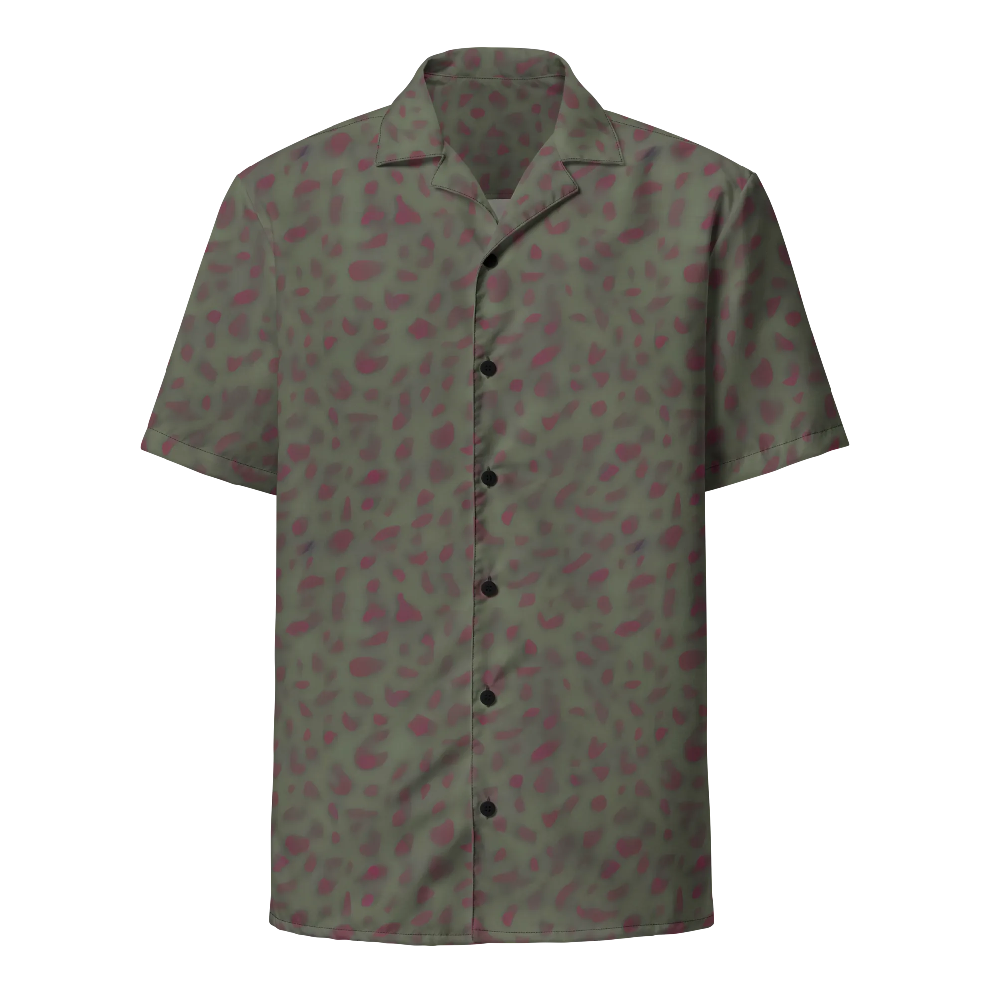 Olive Garnet on Button Shirt — Front