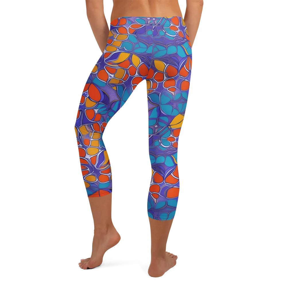 Neon Membrane on Capri Leggings — Back