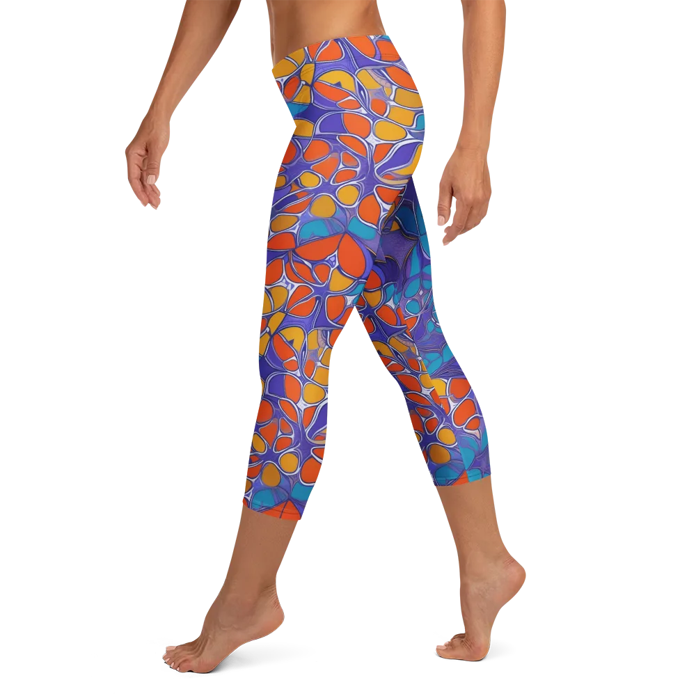 Neon Membrane on Capri Leggings — Left