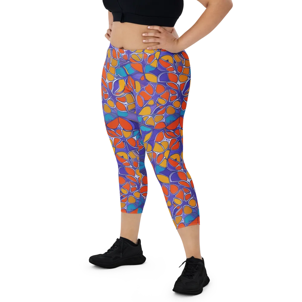 Neon Membrane on Capri Leggings — Front