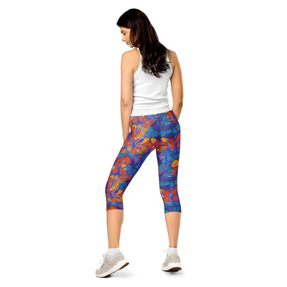 Neon Membrane on Capri Leggings — Back