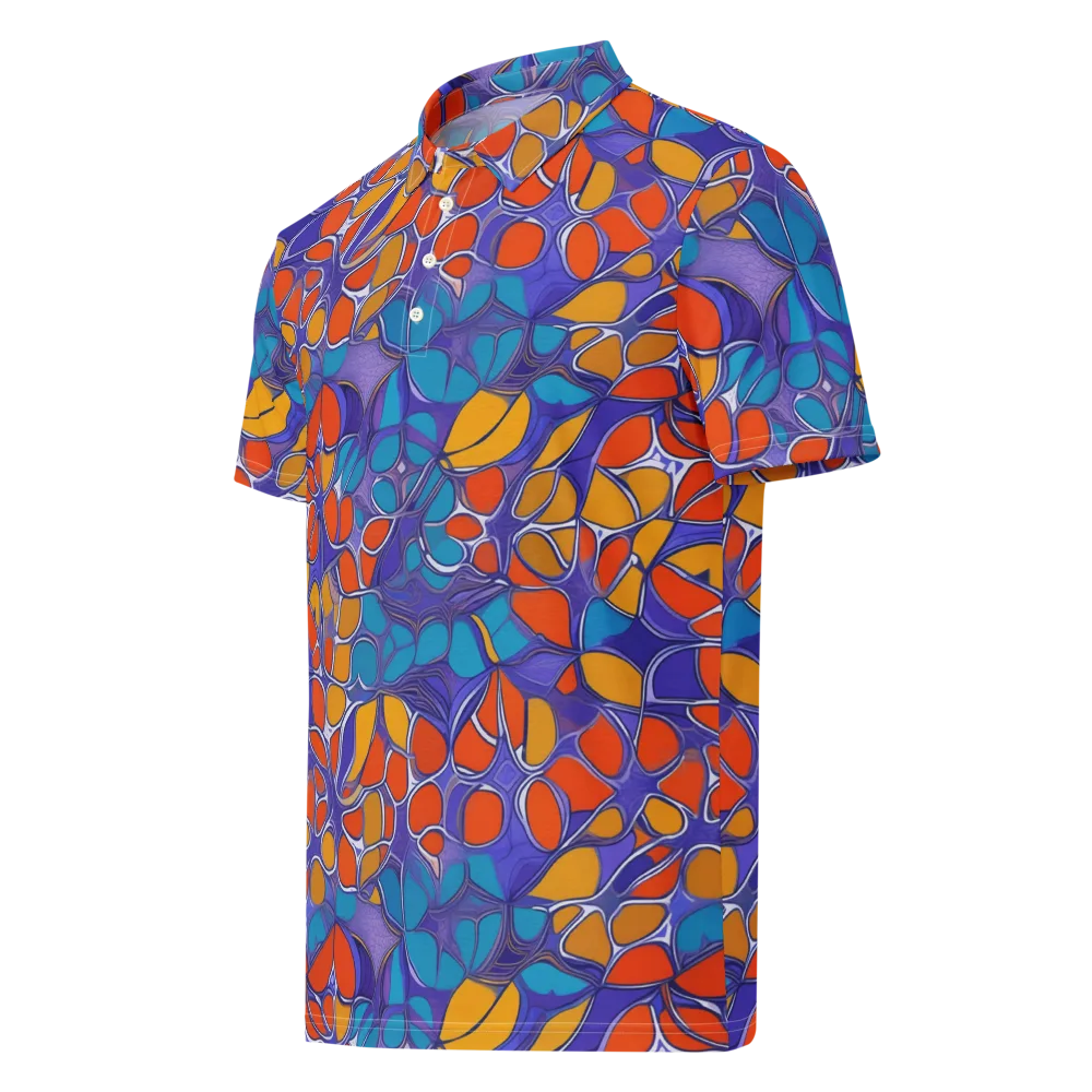 Neon Membrane on Men's Slim Fit Polo Shirt — Left Front