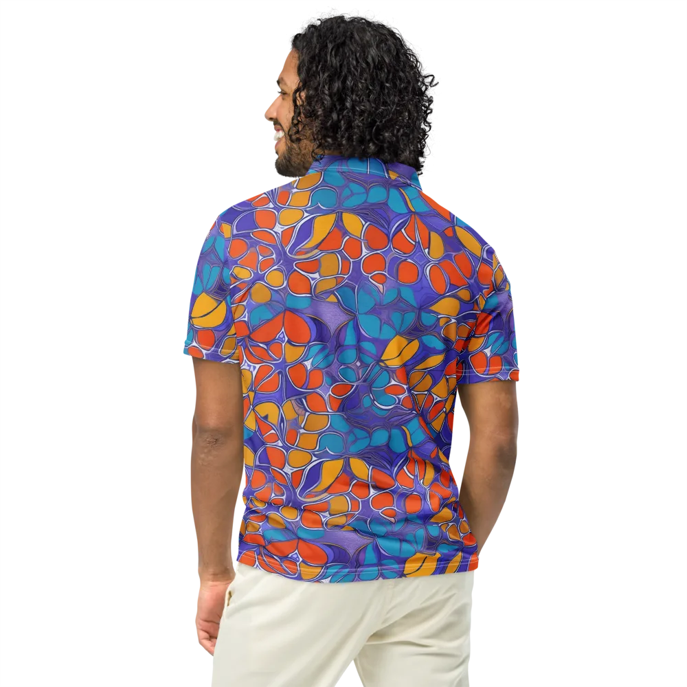Neon Membrane on Men's Slim Fit Polo Shirt — Back