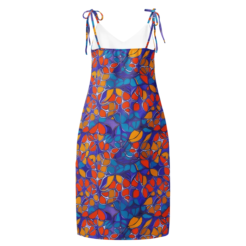 Neon Membrane on Slip Dress — Back