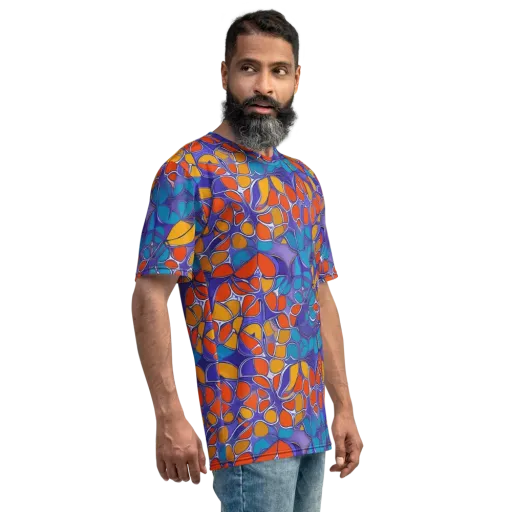 Neon Membrane on a Men's Crew Neck T-Shirt