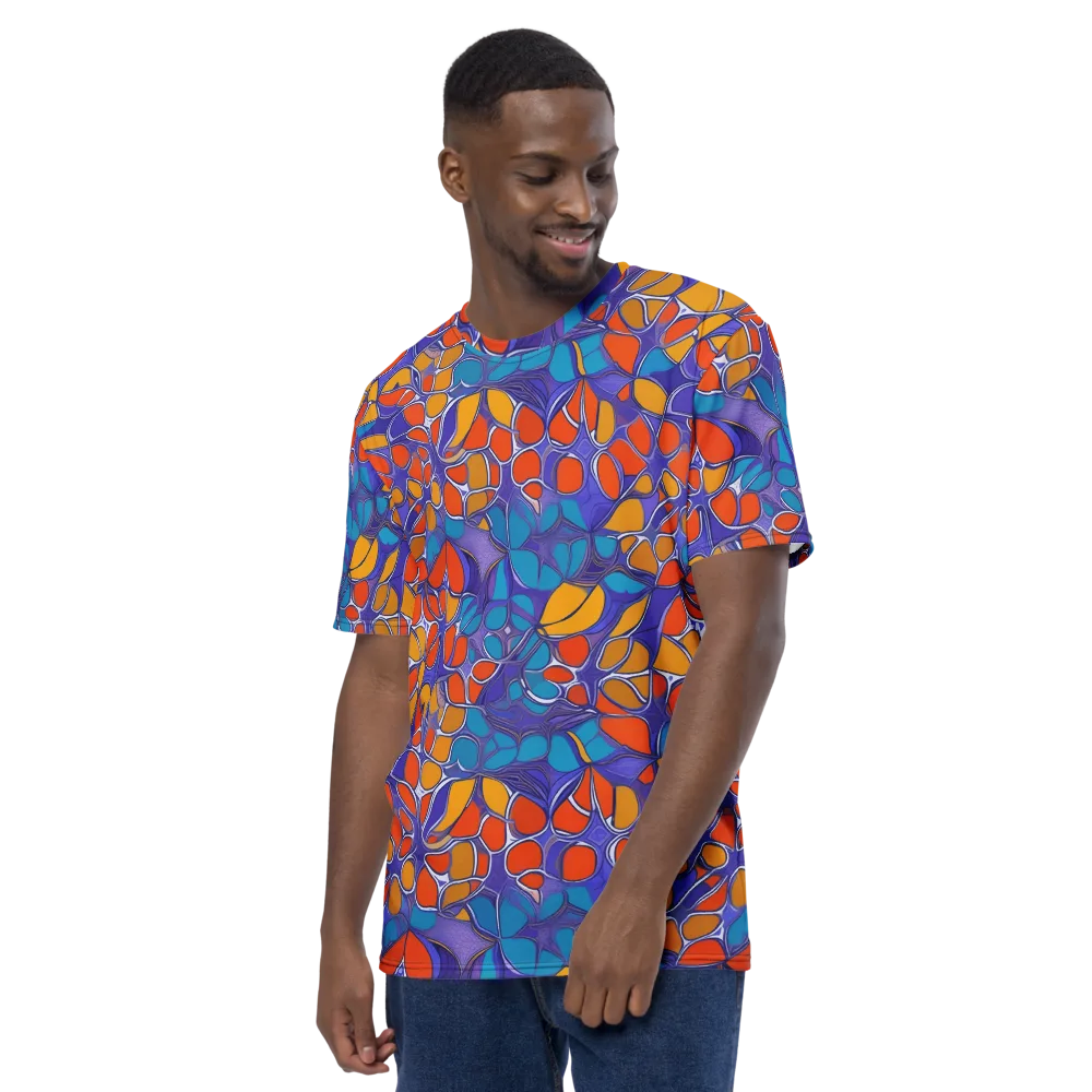 Neon Membrane on Men's Crew Neck T-Shirt — Left