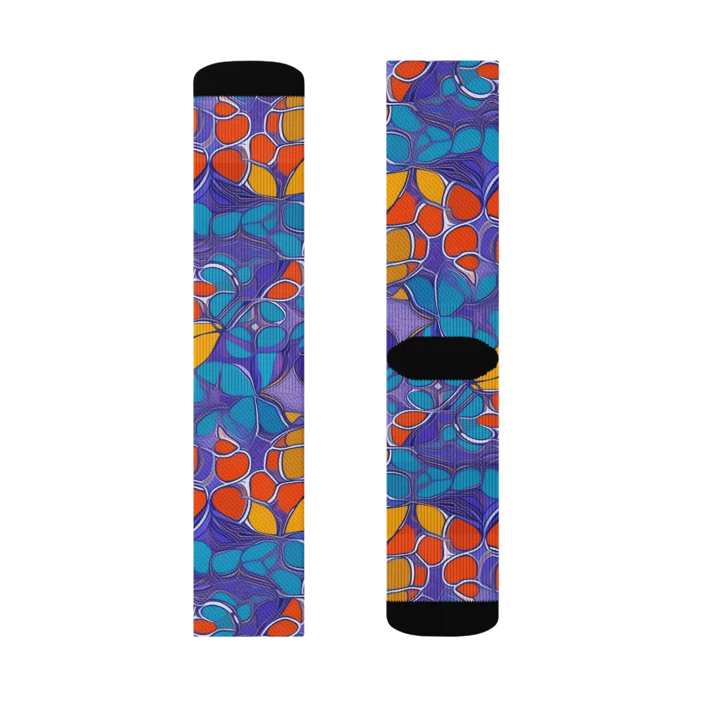 Neon Membrane on Socks — Left Sock