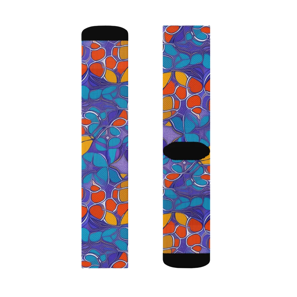 Neon Membrane on Socks — Right Sock