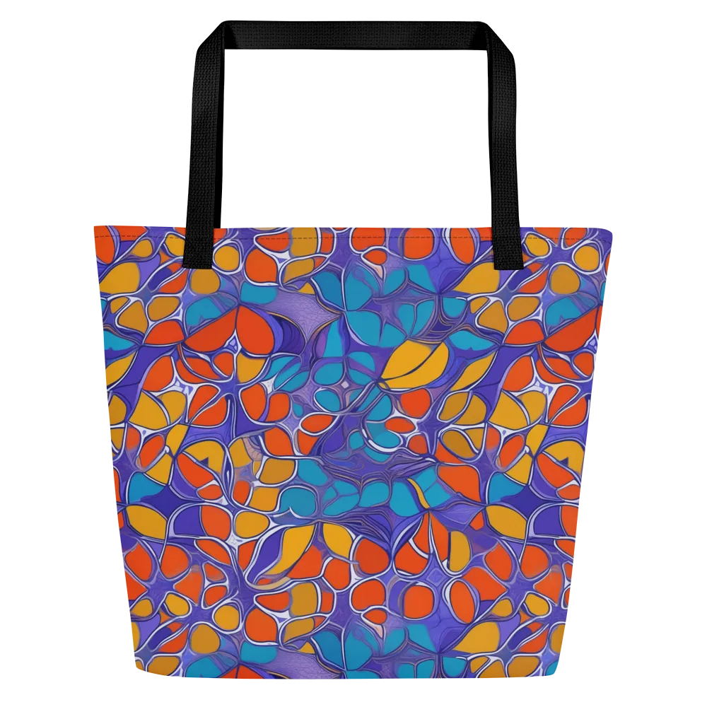 Neon Membrane on Large Tote Bag W/ Pocket — Front