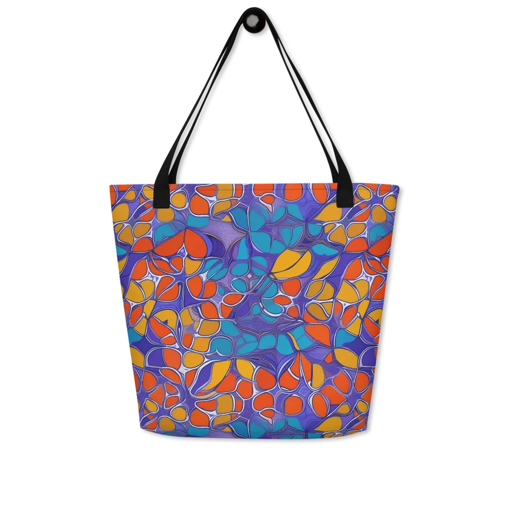 Neon Membrane on Large Tote Bag W/ Pocket — Front