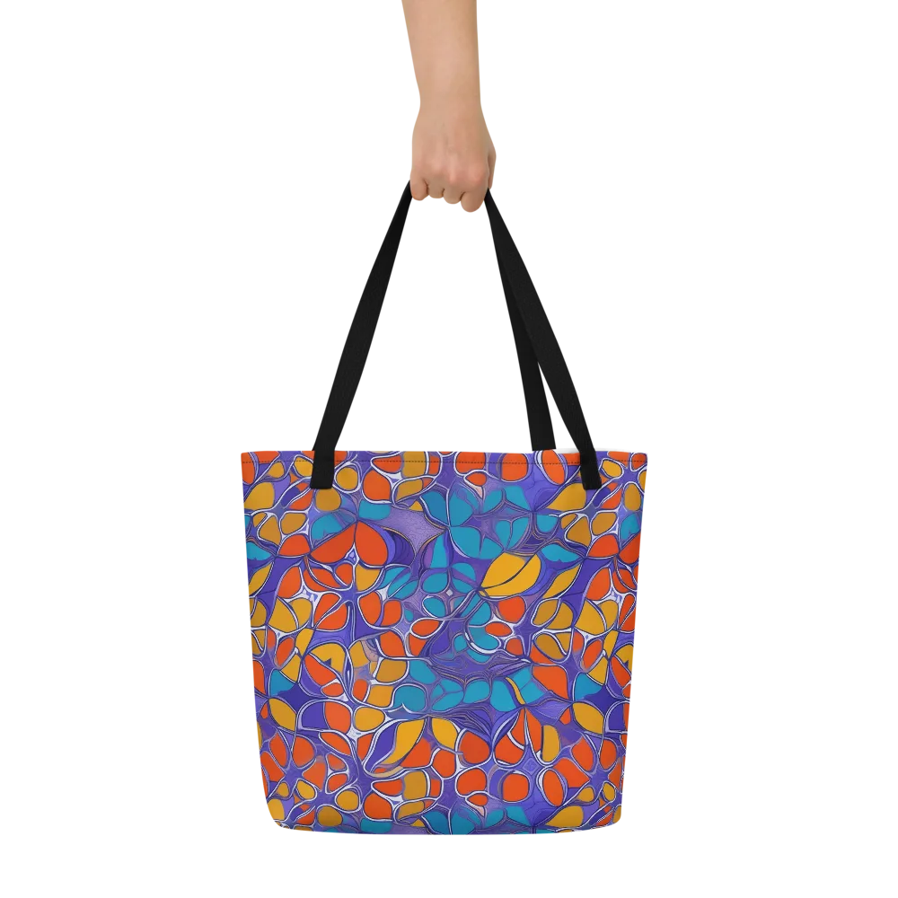 Neon Membrane on Large Tote Bag W/ Pocket — Front