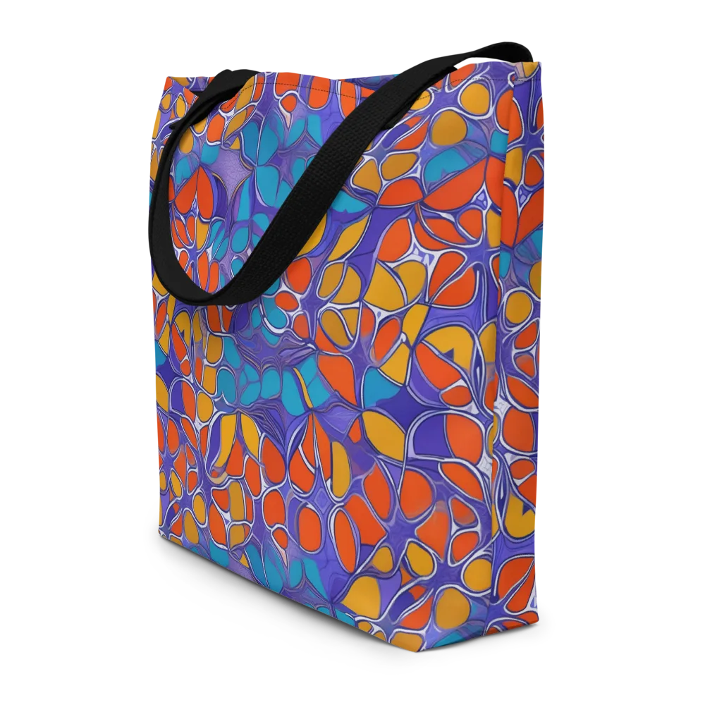 Neon Membrane on Large Tote Bag W/ Pocket — Front