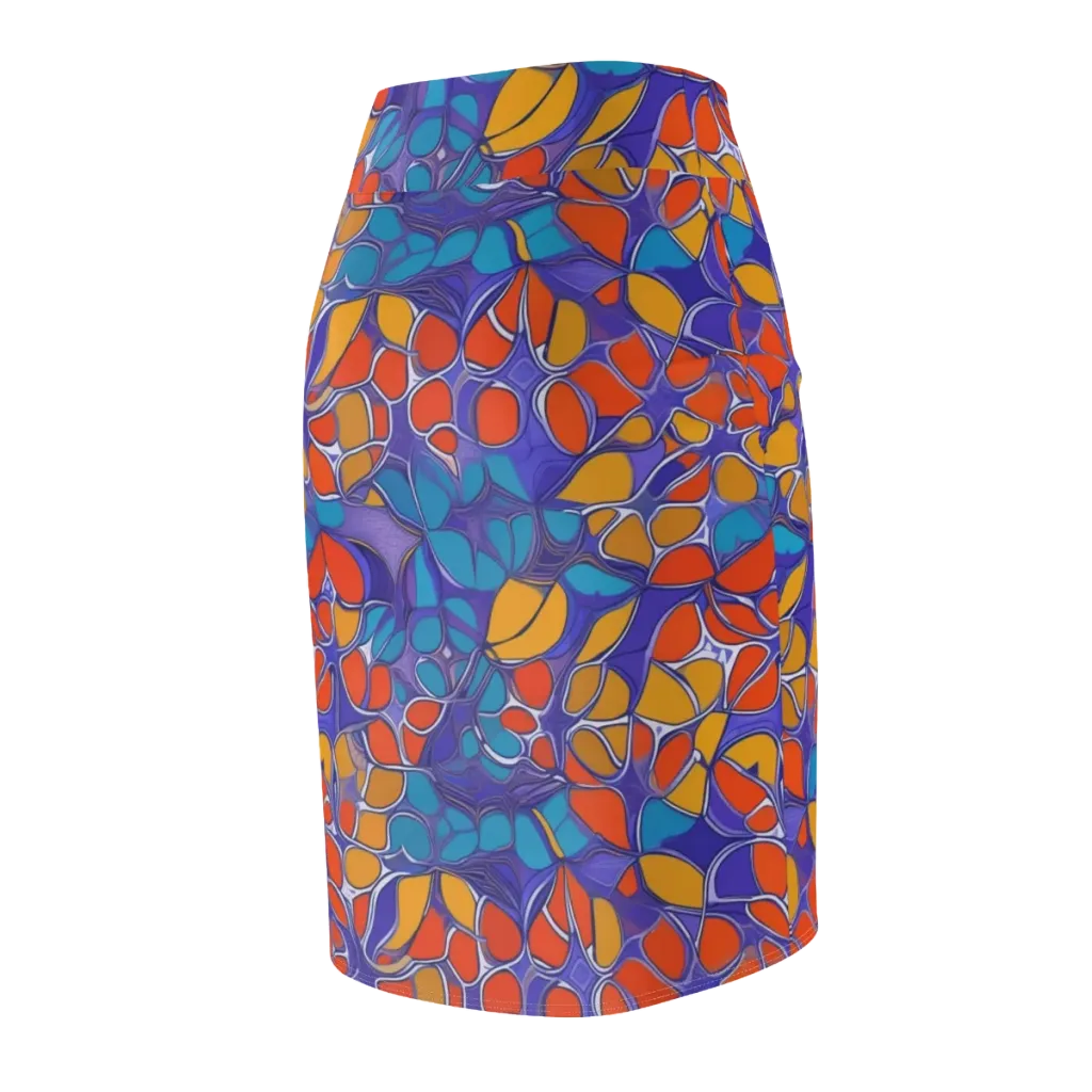 Neon Membrane on Pencil Skirt — Back Side