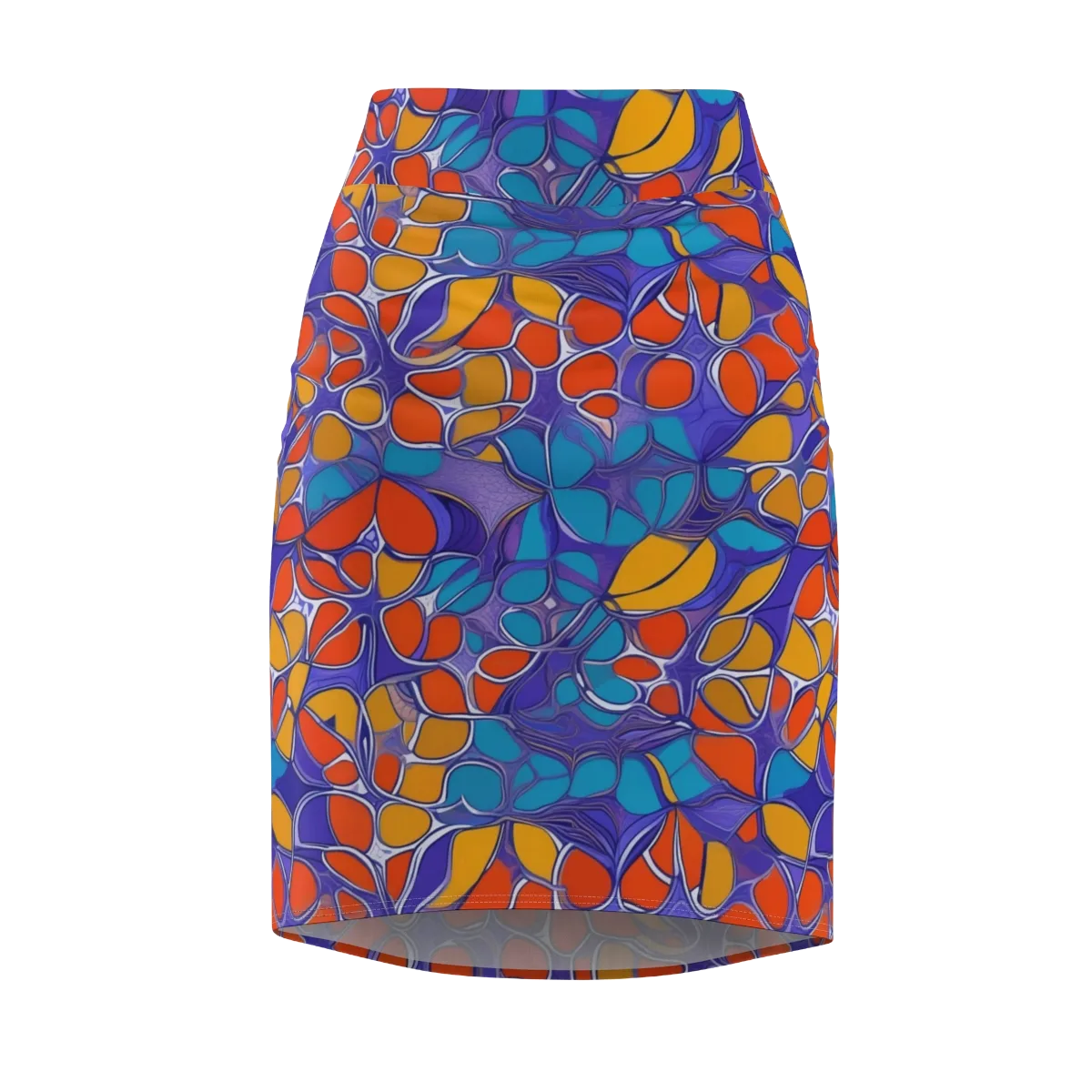 Neon Membrane on Pencil Skirt — Front