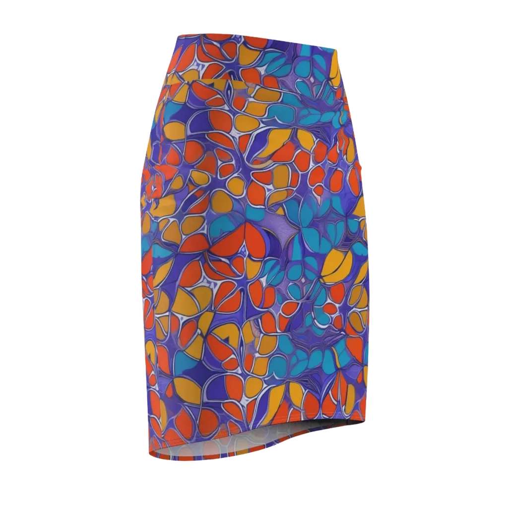 Neon Membrane on Pencil Skirt — Front Side