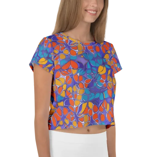 Neon Membrane on a Crop Tee