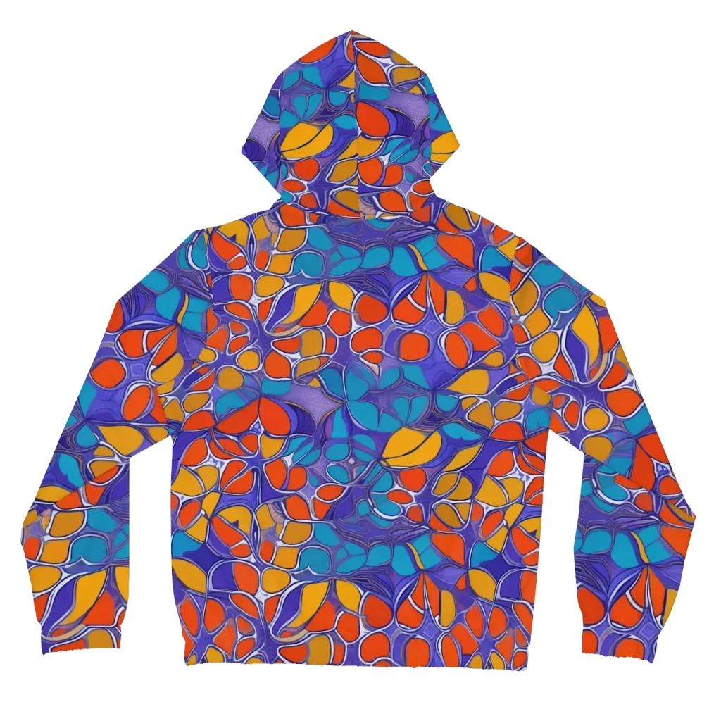 Neon Membrane on Women's Full-Zip Hoodie — Back