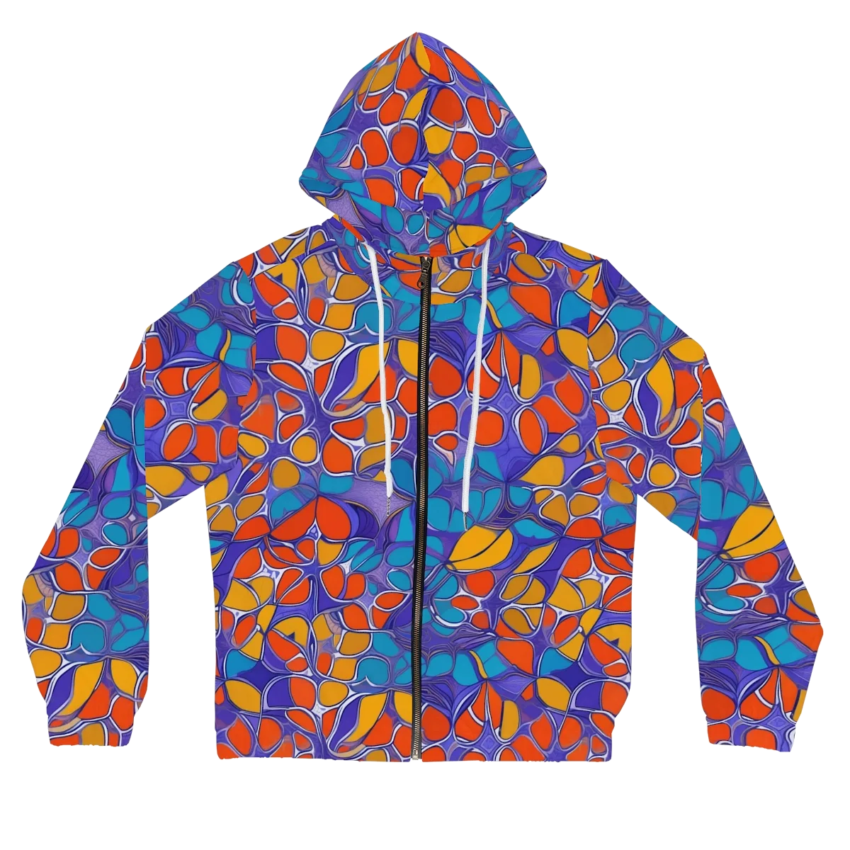 Neon Membrane on Women's Full-Zip Hoodie — Front