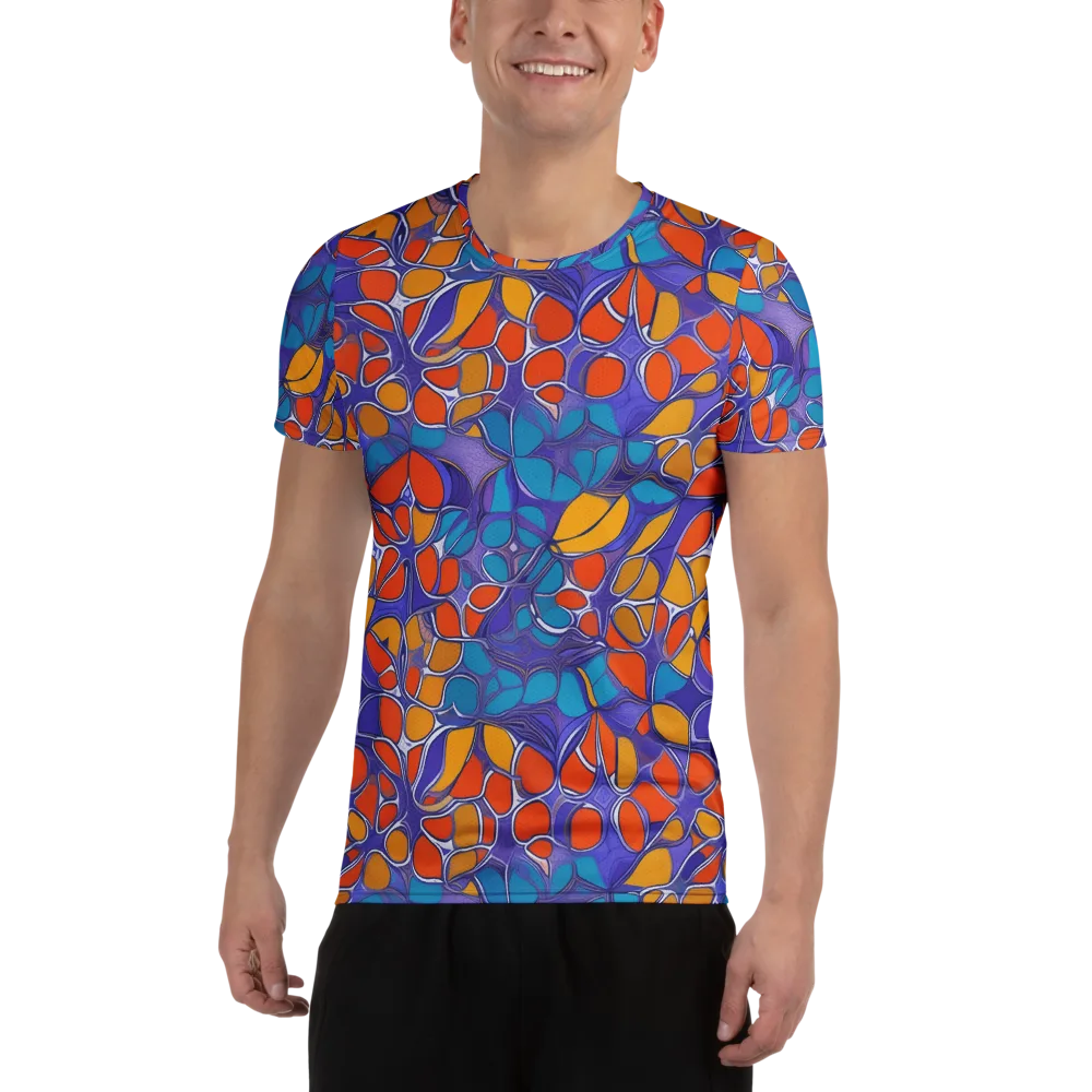 Neon Membrane on Men's Athletic T-Shirt — Front