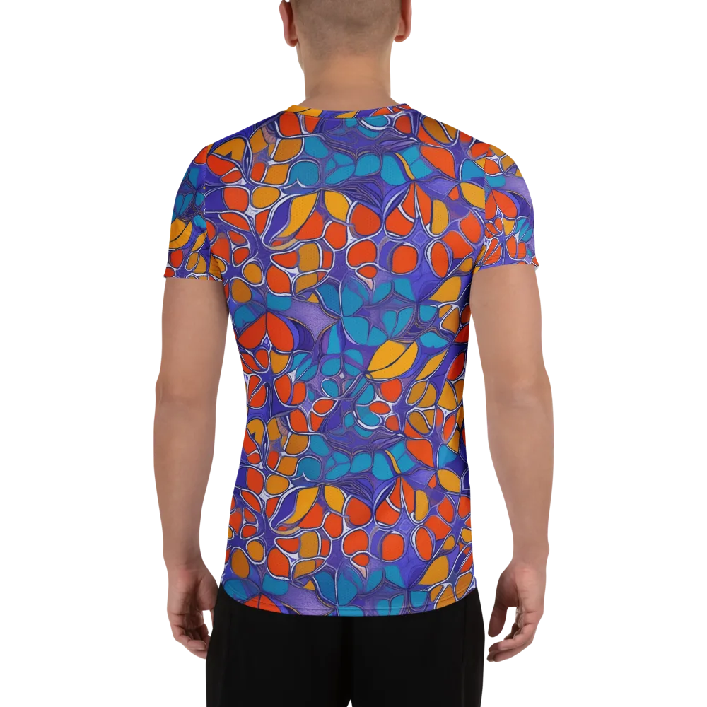 Neon Membrane on Men's Athletic T-Shirt — Back