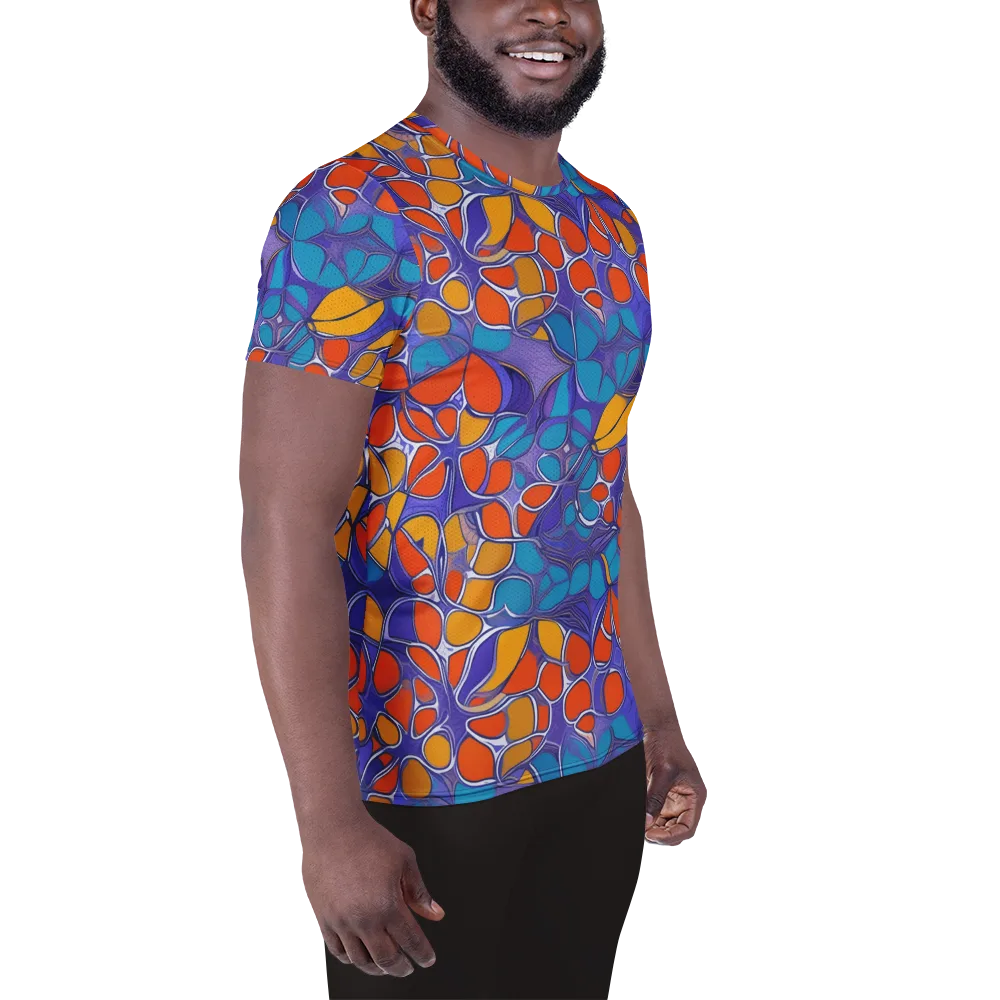 Neon Membrane on Men's Athletic T-Shirt — Right