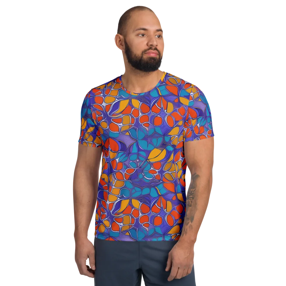 Neon Membrane on Men's Athletic T-Shirt — Front