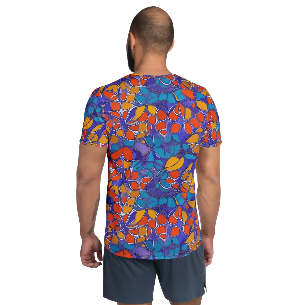 Neon Membrane on Men's Athletic T-Shirt — Back