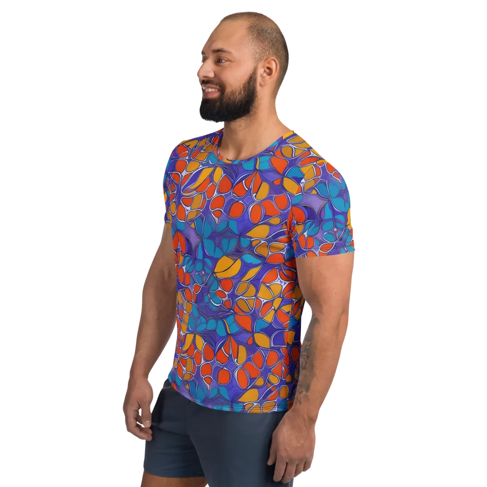 Neon Membrane on Men's Athletic T-Shirt — Left