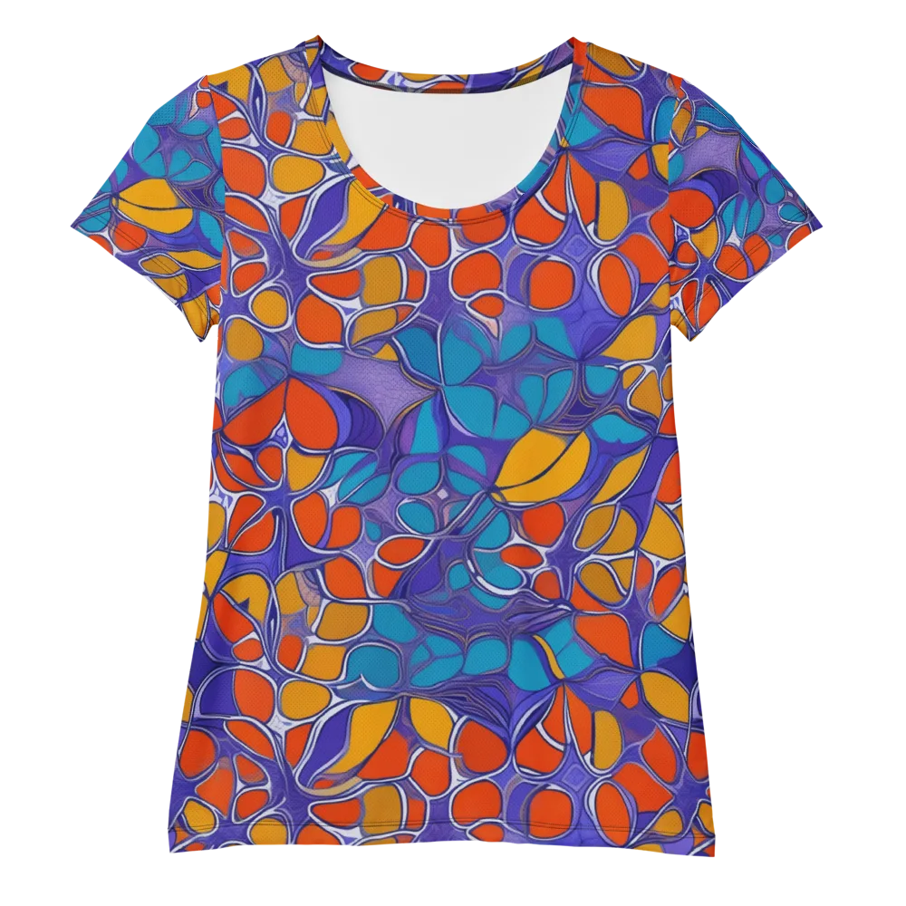 Neon Membrane on Women's Athletic T-Shirt — Front