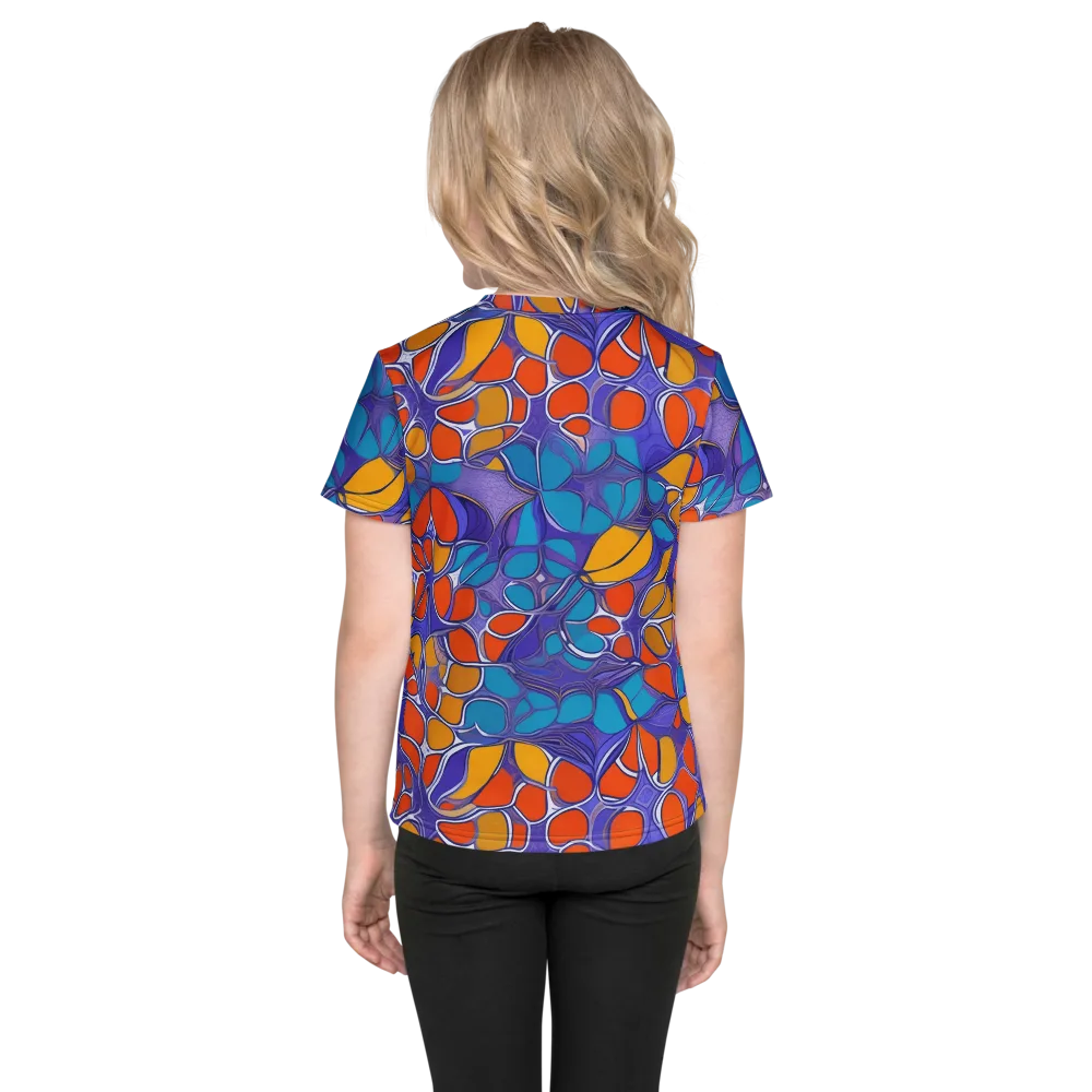 Neon Membrane on Kids Crew Neck T-Shirt — Back