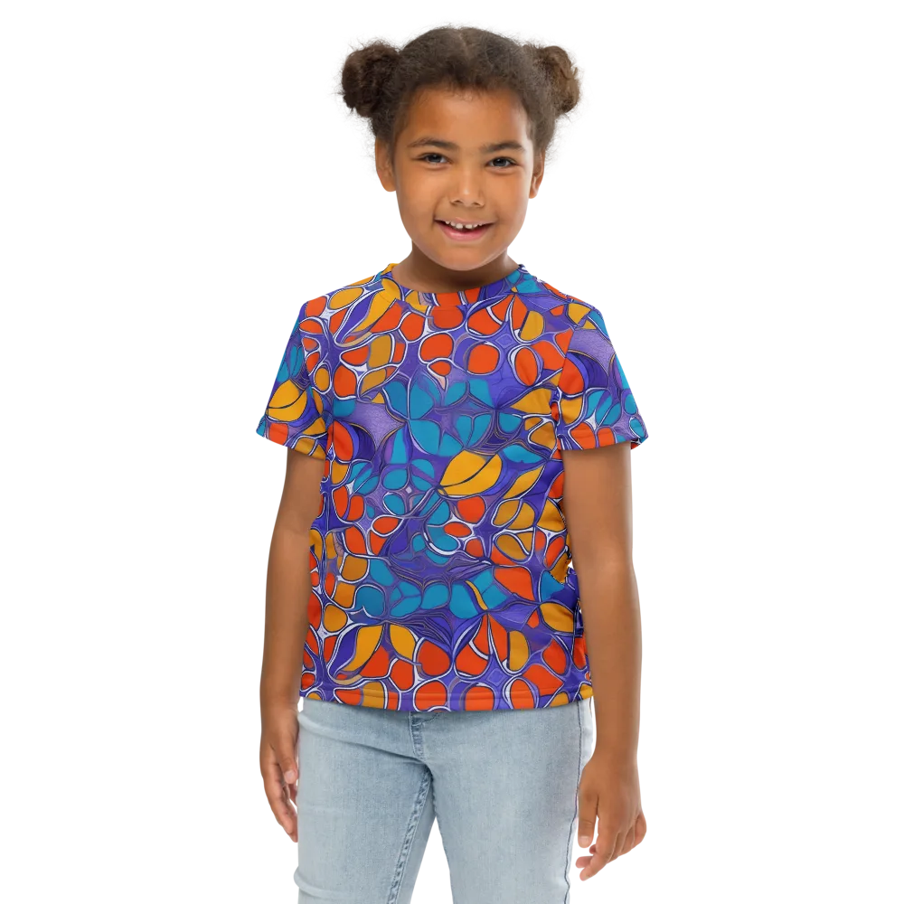 Neon Membrane on Kids Crew Neck T-Shirt — Front