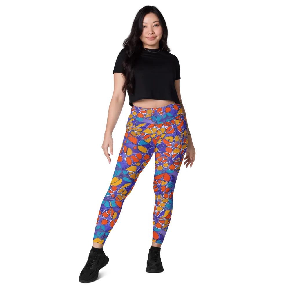 Neon Membrane on Leggings with Pockets — Front