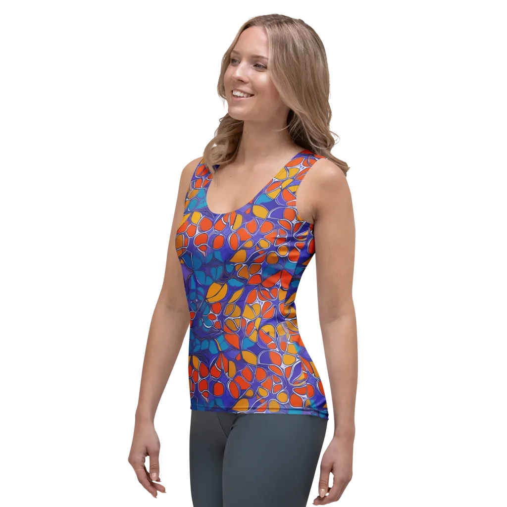 Neon Membrane on Women's Tank Top — Left Front