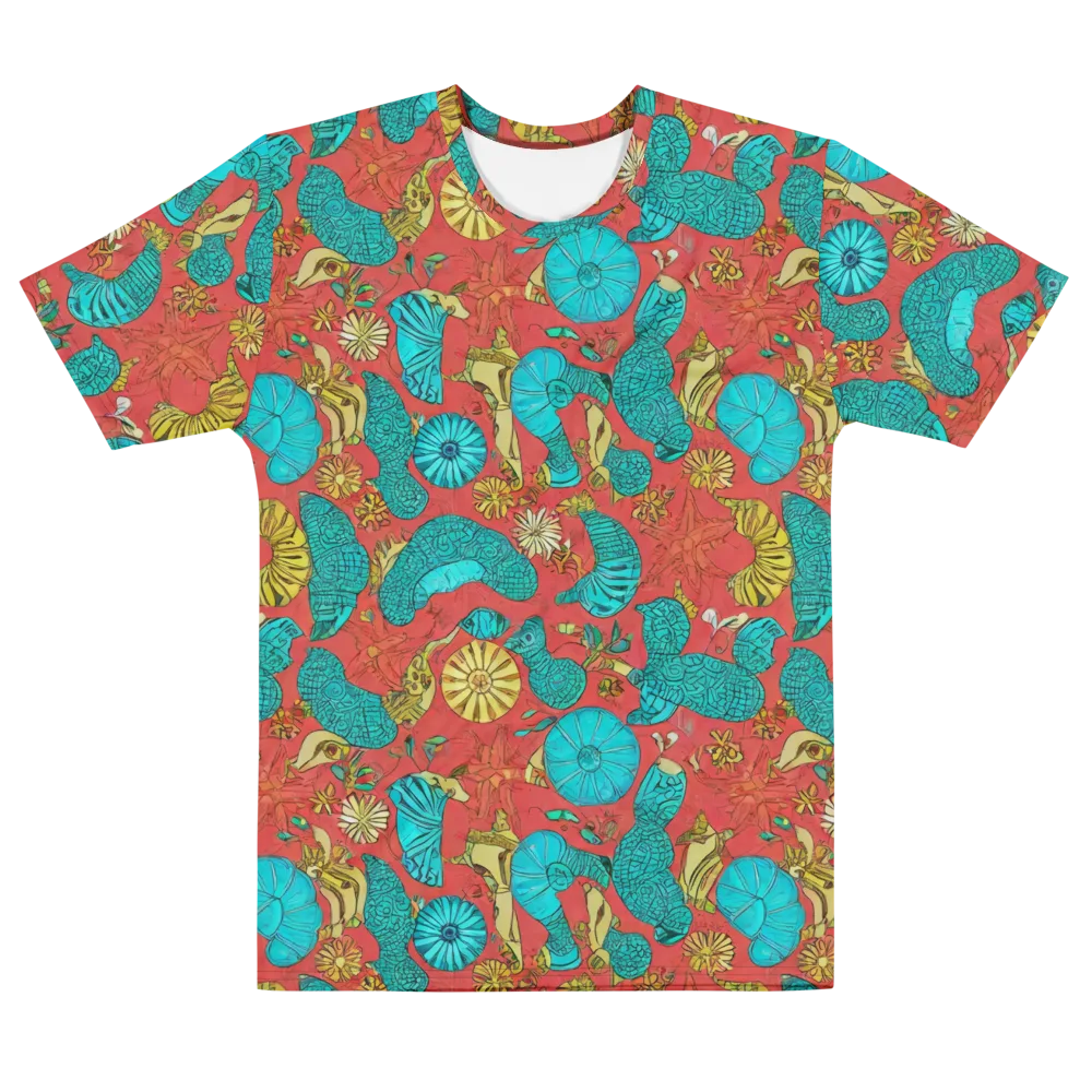 Coral Garden Rhapsody on Men's Cotton Crew Neck T-Shirt — Front