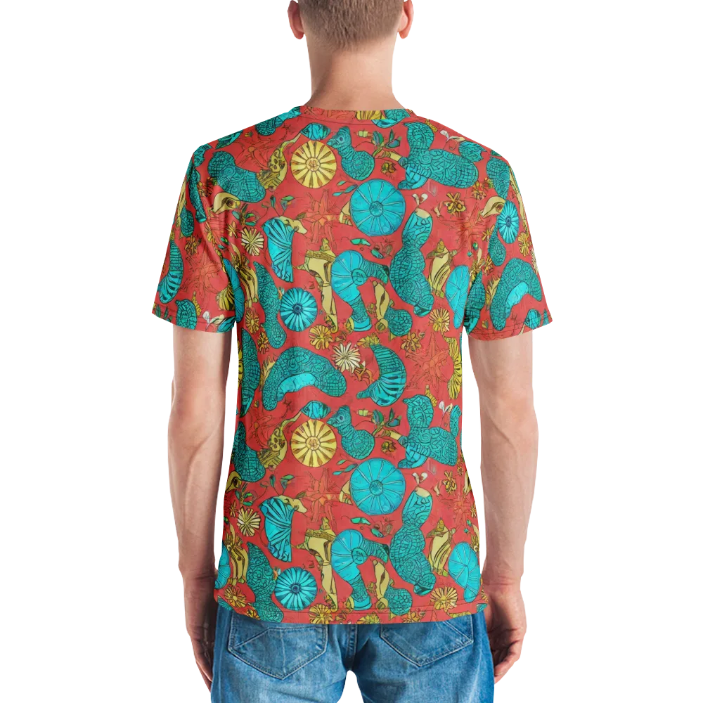 Coral Garden Rhapsody on Men's Crew Neck T-Shirt — Back
