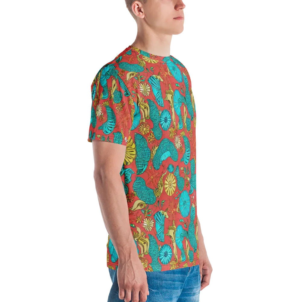 Coral Garden Rhapsody on Men's Crew Neck T-Shirt — Right