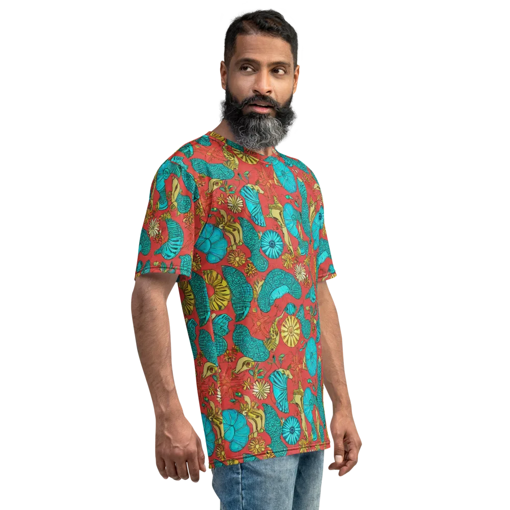 Coral Garden Rhapsody on Men's Crew Neck T-Shirt — Right