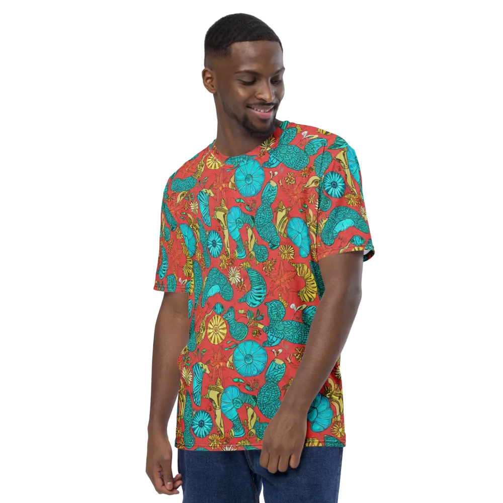 Coral Garden Rhapsody on Men's Crew Neck T-Shirt — Left