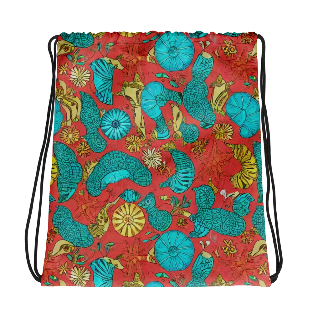 Coral Garden Rhapsody on Drawstring Bag — Photo